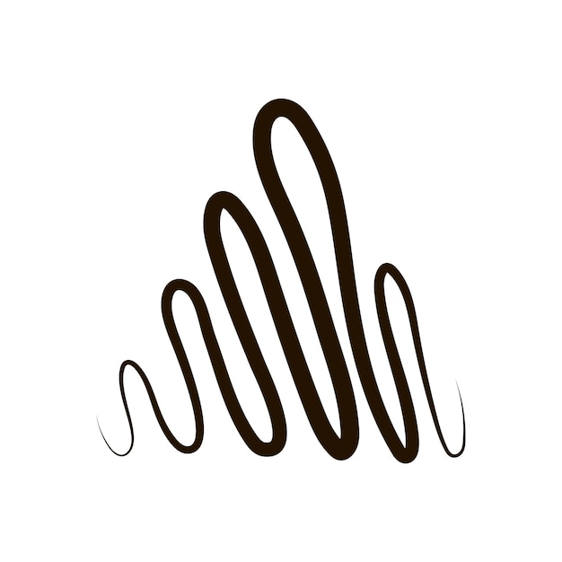 Ilustración vectorial de curva lineal