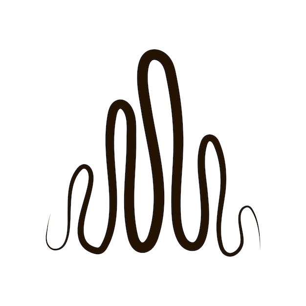 Ilustración vectorial de curva lineal