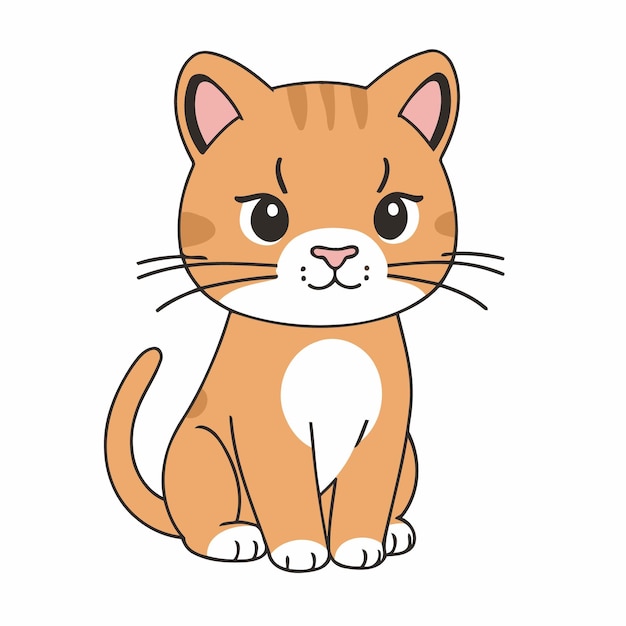 Vector ilustración vectorial de cute puma para niños