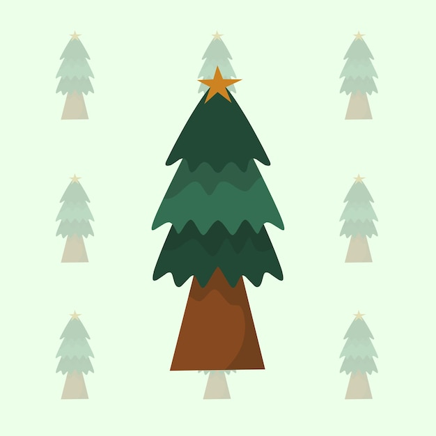 Ilustración vectorial de la decoración del árbol de Navidad