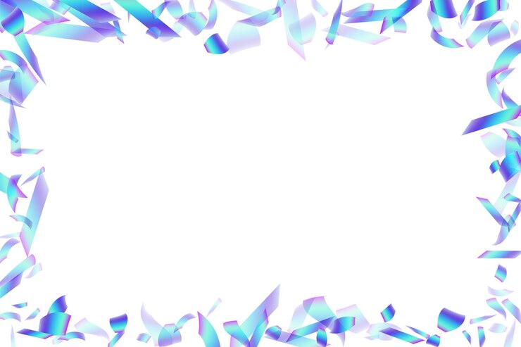 Ilustración vectorial de decoración de confeti de fiestas modernas Elementos holográficos azules Vector de cumpleaños Cracker poppers cae confeti Fondo de decoración de eventos de premio Entretenimiento popper