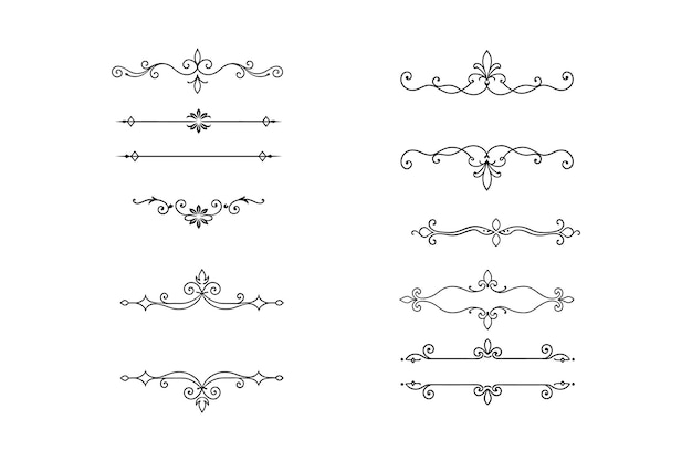 Ilustración vectorial de decoración de páginas ornamentales