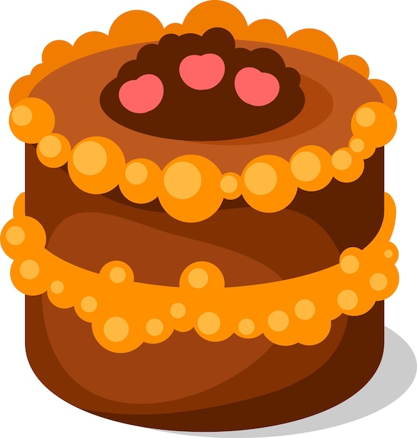 Vector ilustración vectorial de una deliciosa ilustración de comida de pastel de cereza