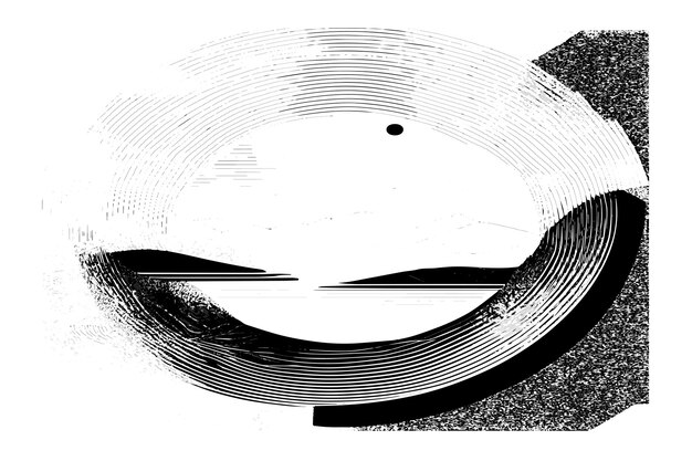 Vector ilustración vectorial delineada en negro con una apariencia texturizada aislada en un fondo blanco