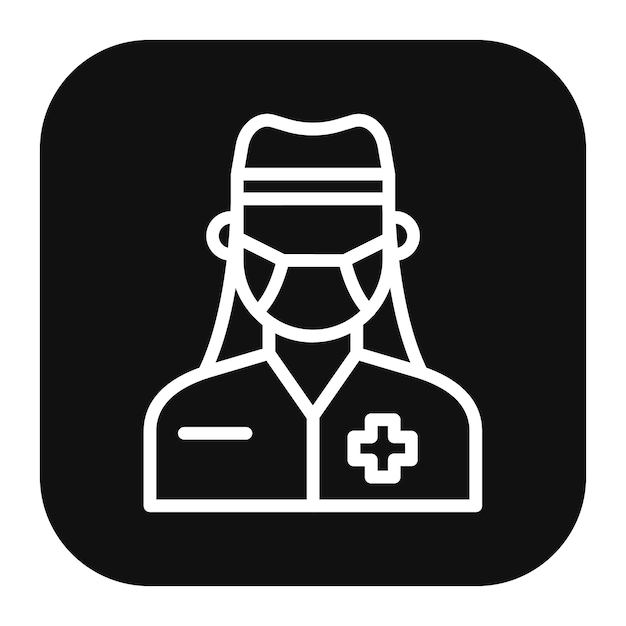 Ilustración vectorial de la dentista femenina