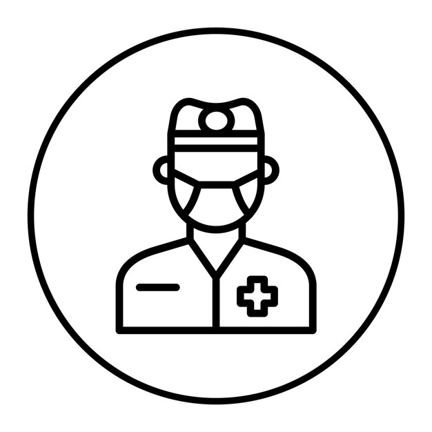 Ilustración vectorial del dentista masculino