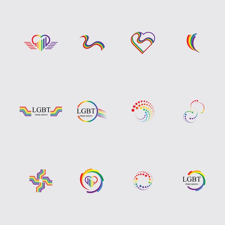 Vector ilustración vectorial de los derechos humanos lgbt y la tolerancia sobre fondo gris