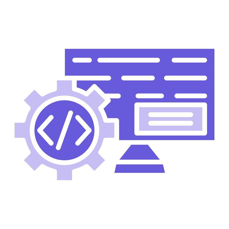 Vector ilustración vectorial de desarrollo de backend