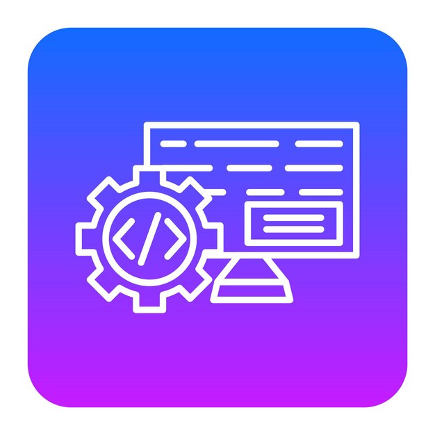 Ilustración vectorial de desarrollo de backend