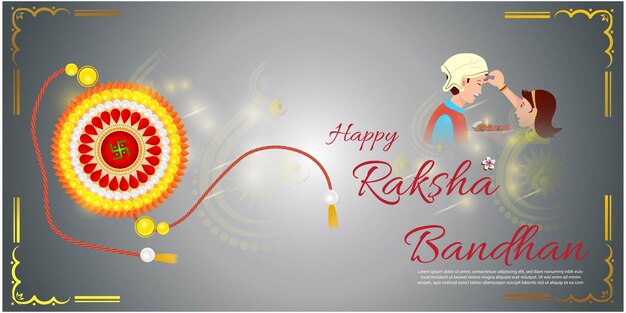 Ilustración vectorial para los deseos de raksha bandhan