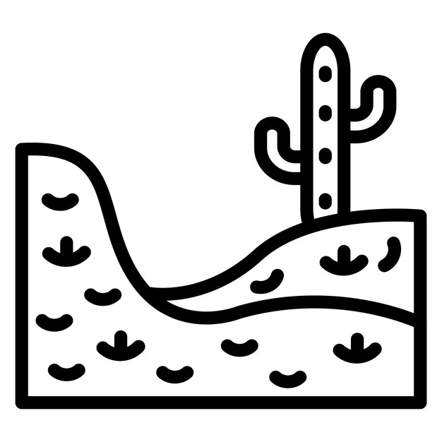 Ilustración vectorial del desierto