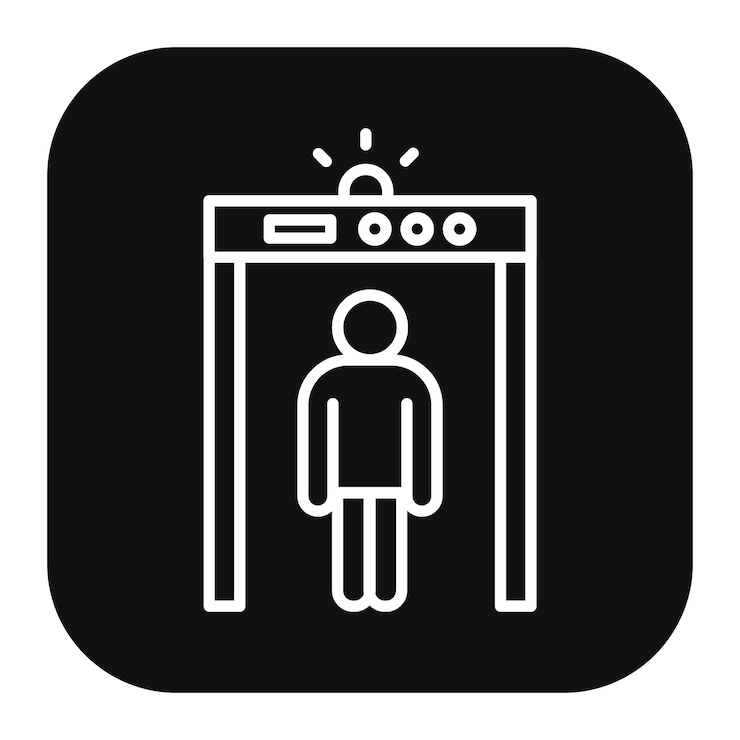 Vector ilustración vectorial del detector de metales