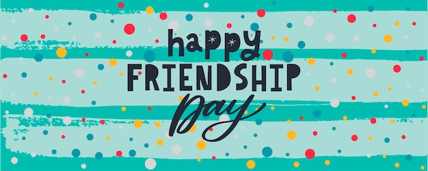 Ilustración vectorial del día de la amistad con texto y elementos para celebrar el día de la amistad 2022