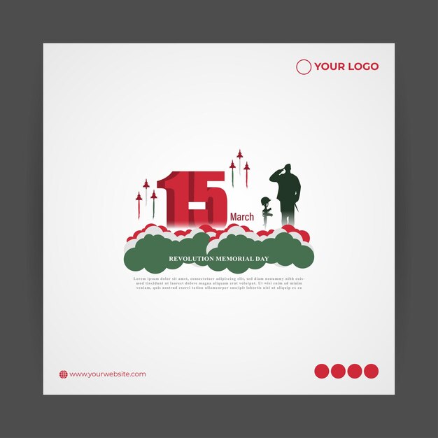 Ilustración vectorial para el día conmemorativo de la revolución de Hungría