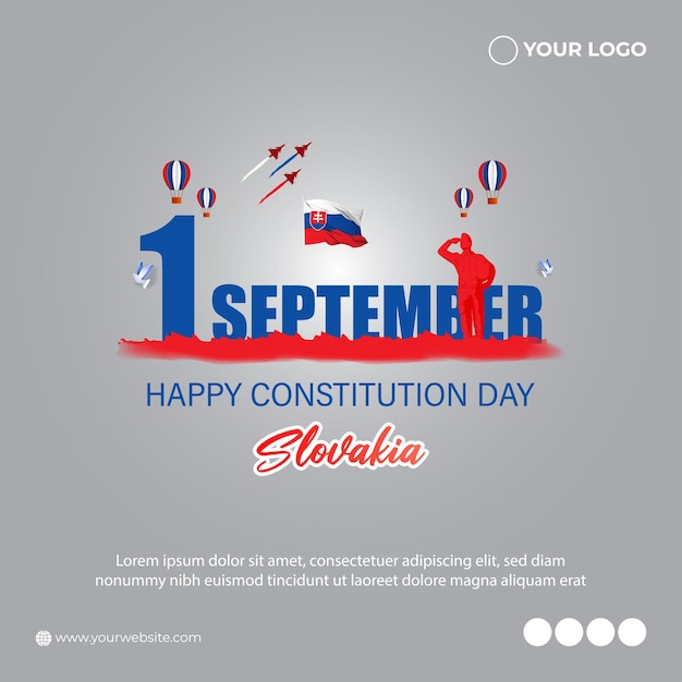 Ilustración vectorial para el Día de la Constitución de Eslovaquia