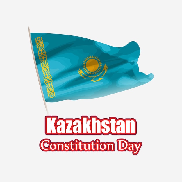 Vector ilustración vectorial para el día constitucional de kazajstán