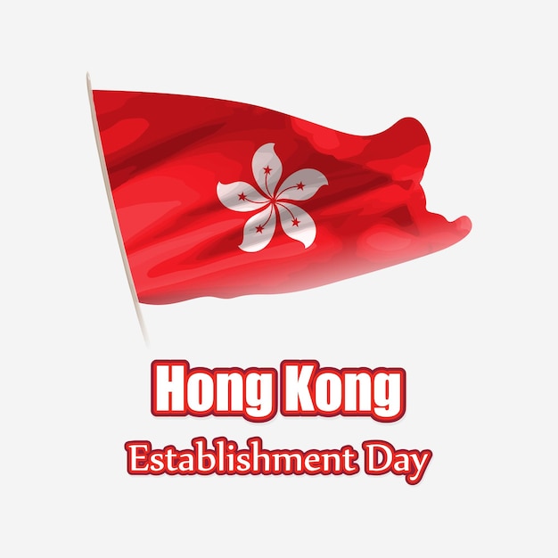 Vector ilustración vectorial para el día del establecimiento de hong kong