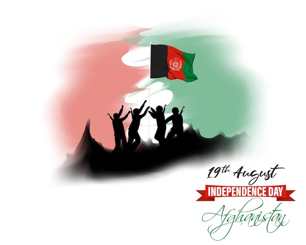 Ilustración vectorial para el día de la independencia de afganistán