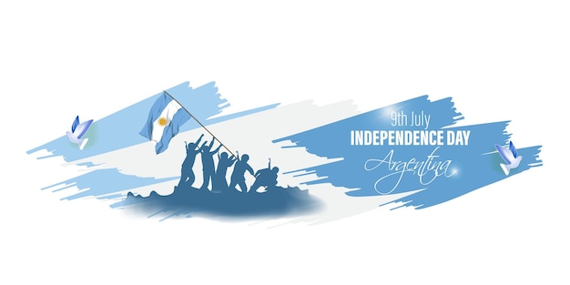 Ilustración vectorial para el día de la independencia argentina