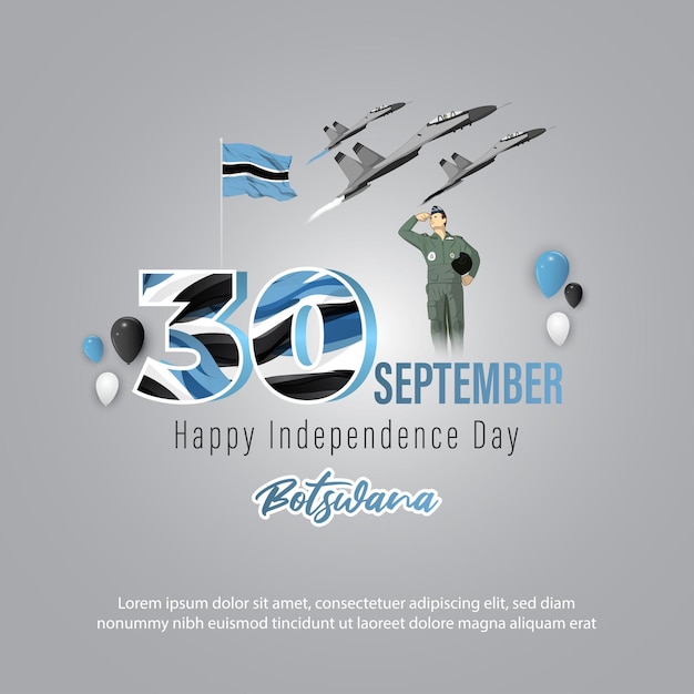 Ilustración vectorial para el Día de la Independencia de Botswana