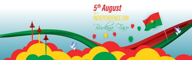 Vector ilustración vectorial para el día de la independencia de burkina faso