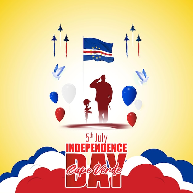 Ilustración vectorial para el día de la independencia de cabo verde