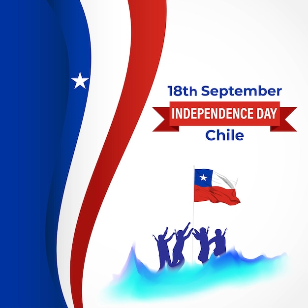 Ilustración vectorial para el Día de la Independencia de Chile