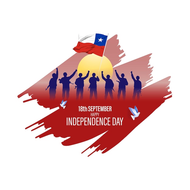 Ilustración vectorial para el Día de la Independencia de Chile