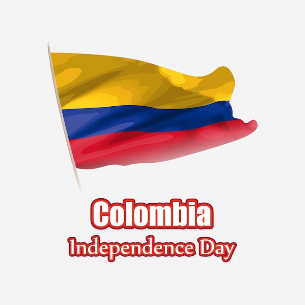 Ilustración vectorial para el día de la independencia de Colombia