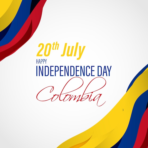 Ilustración vectorial para el día de la independencia de colombia