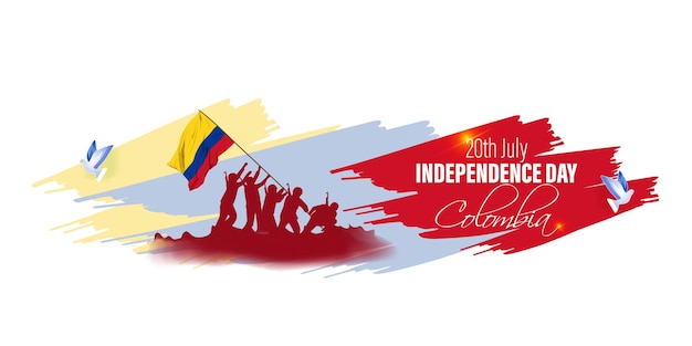 Ilustración vectorial para el día de la independencia de Colombia