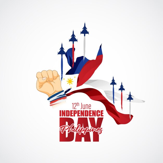 Ilustración vectorial para el Día de la Independencia de Filipinas 12 de junio