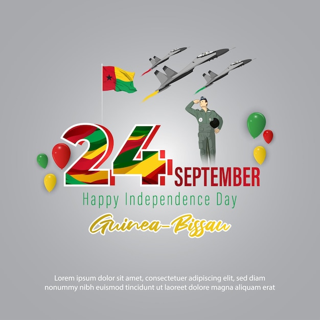 Ilustración vectorial para el Día de la Independencia de Guinea-Bissau