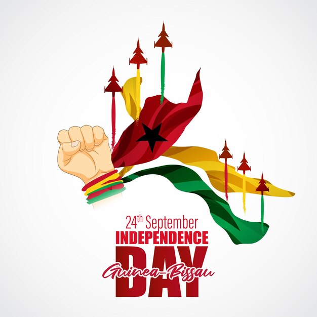 Ilustración vectorial para el día de la independencia de guinea-bissau