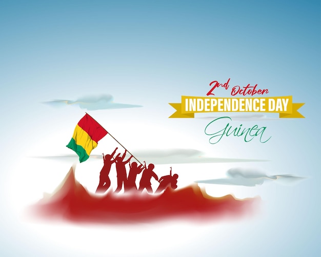 Ilustración vectorial para el Día de la Independencia de Guinea