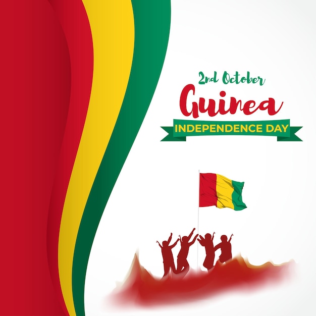 Ilustración vectorial para el Día de la Independencia de Guinea