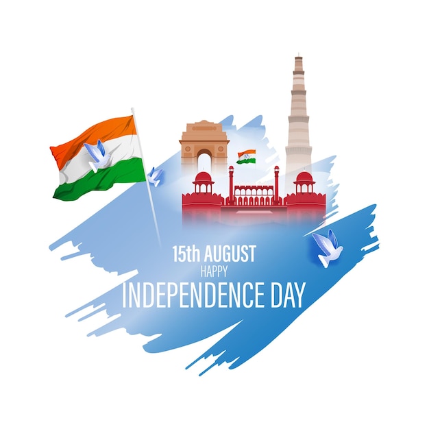 Ilustración vectorial para el Día de la Independencia de la India