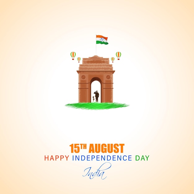 Ilustración vectorial para el día de la independencia de la india