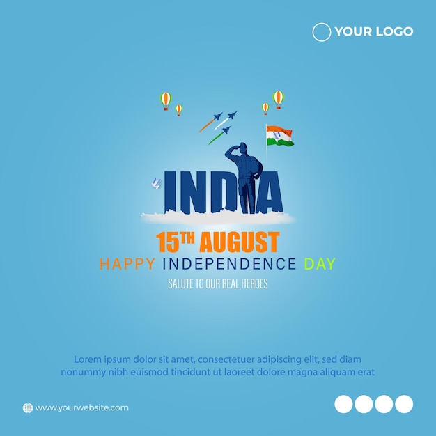 Ilustración vectorial para el Día de la Independencia de la India