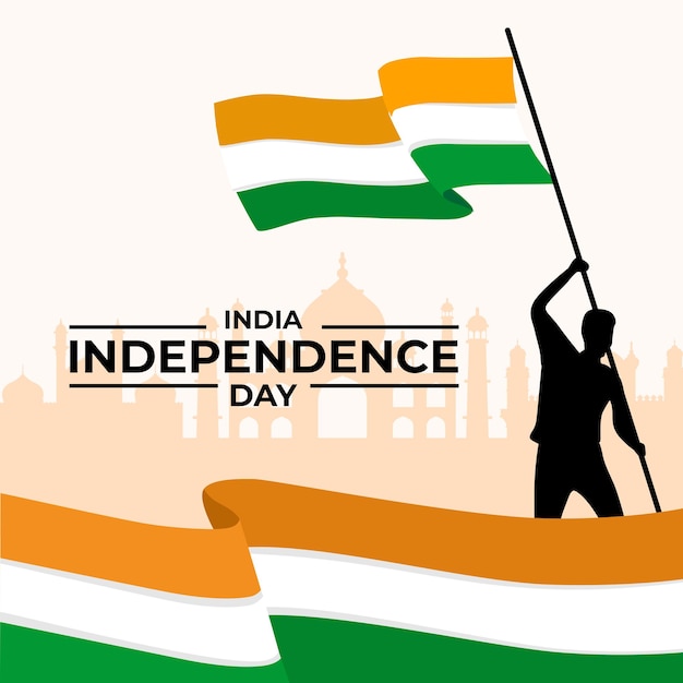 Ilustración vectorial del día de la independencia de la India