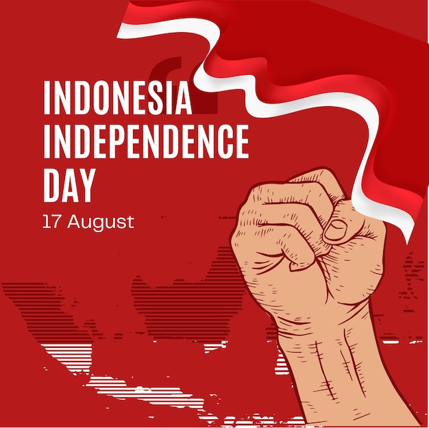 Ilustración vectorial del Día de la Independencia de Indonesia