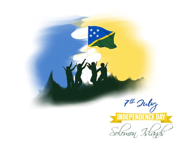 Ilustración vectorial para el día de la independencia de las islas salomón