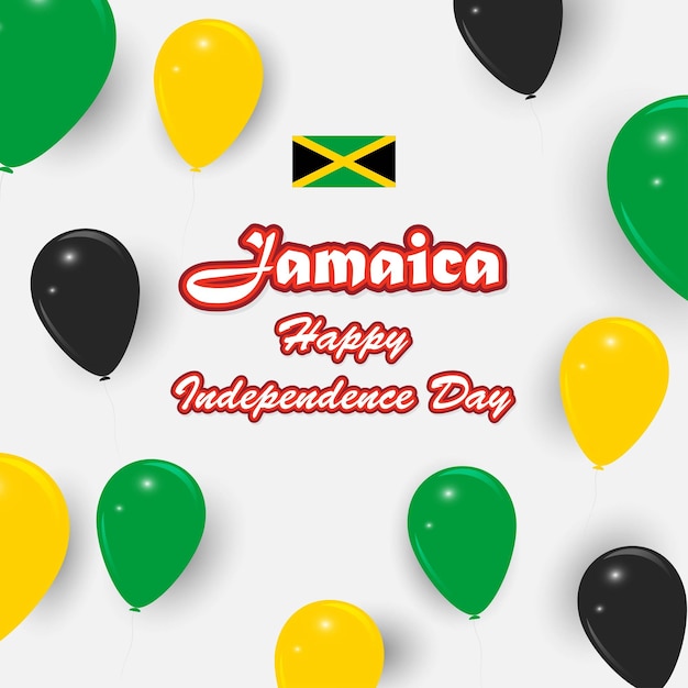 Ilustración vectorial para el día de la independencia de jamaica