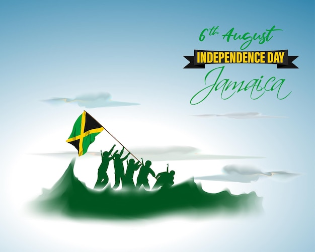 Ilustración vectorial para el Día de la Independencia de Jamaica