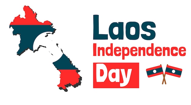 Vector ilustración vectorial del día de la independencia de laos