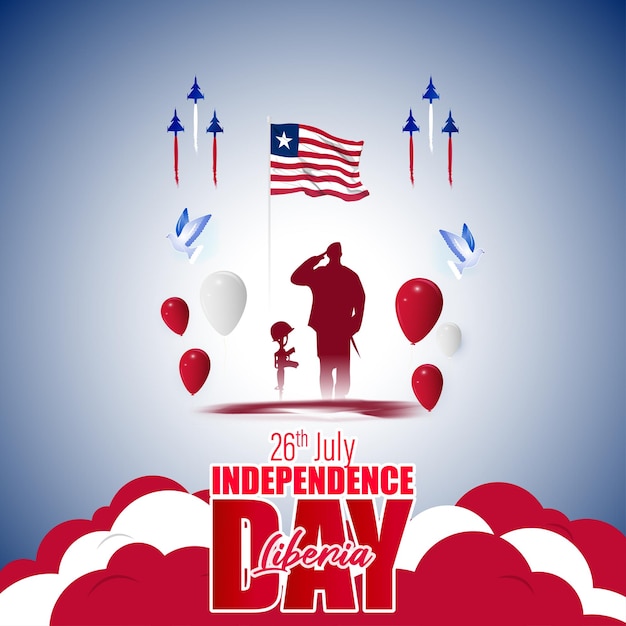Ilustración vectorial para el día de la independencia de liberia