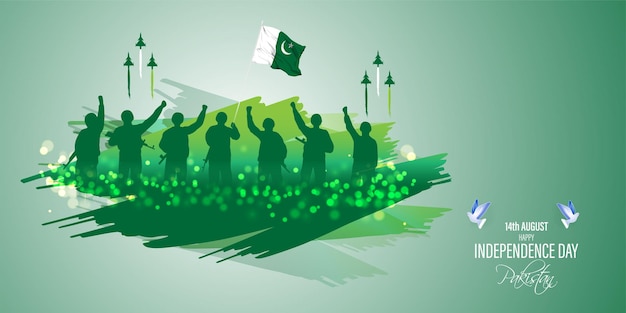 Vector ilustración vectorial para el día de la independencia de pakistán