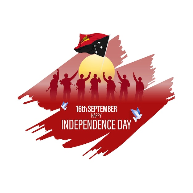 Ilustración vectorial para el día de la independencia de papua nueva guinea