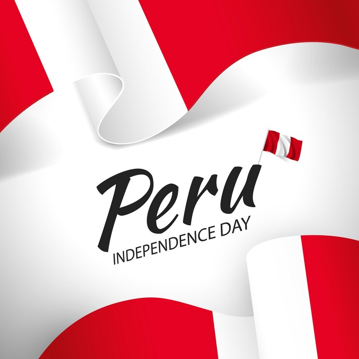 Ilustración vectorial del día de la independencia de Perú