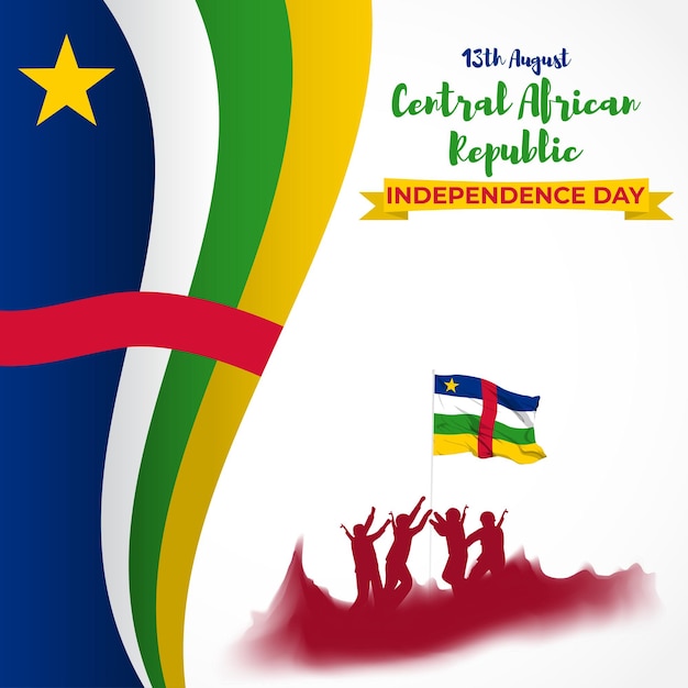 Ilustración vectorial para el Día de la Independencia de la República Centroafricana